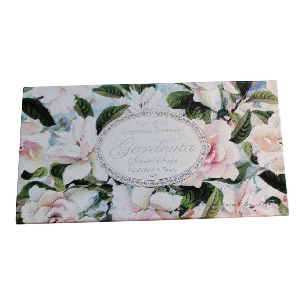 Saponificio‎ Artigianale Fiorentino Gardenia Scented 3 Soaps Set Made in Italy - Picture 2 of 4